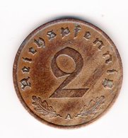 DEUTSCHES REICH - 2 REICHSPFENNIG - 1938  A  -  F - 2 Reichspfennig