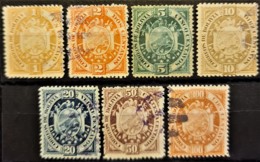 BOLIVIA 1894 - Canceled - Sc# 40, 41, 42, 43, 44, 45, 46 - Bolivien