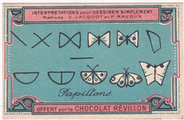 Chromo : Révillon : Interprétations Pour Dessiner Simplement : - Papillons - - Revillon