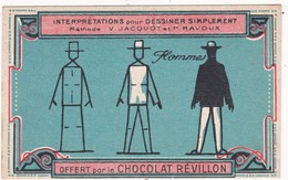 Chromo : Révillon : Interprétations Pour Dessiner Simplement : - Hommes - - Revillon