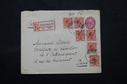 DANEMARK - Entier Postal + Compléments En Recommandé De Copenhague Pour Paris - L 59196 - Entiers Postaux