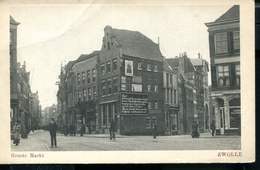 NETHERLANDS ZWOLLE OLD POSTCARD GROOTE MARKT - Zwolle