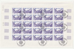 Andorra 1987 Michel Nr.n 379-380 Gestempelter 25er-Bogensatz (Michel € 138,-), 2 Scans - Used Stamps