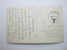 1939 , Sudetenland , Feldpostkarte  Mit Feldpoststempel - Région Des Sudètes