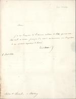 Autographe Elie Decazes Duc Pair France Secrétaire L. Bonaparte Président Conseil Ministres Français Ministre Intérieur - Other & Unclassified