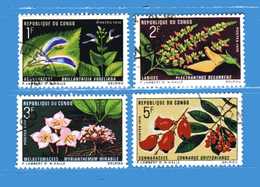 .(Us.3) République Du CONGO - 1970 °- FLEURS - Yv. 268-269-270-271. Usati Used - Oblitérés