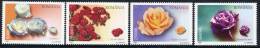 ROMANIA 2004 Roses  MNH / **.  Michel 5874-77 - Unused Stamps