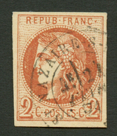 2c BORDEAUX (n°40) Obl. Cachet à Date ST NAZAIRE. Signé SCHELLER. Superbe. - 1870 Ausgabe Bordeaux