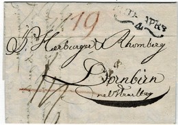 1832, Mailand Nach Dornbirn ,Vorarlberg  A3660 - ...-1850 Préphilatélie