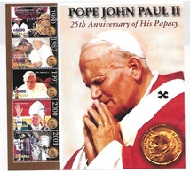 Ghana 2004 Election Of Pope John Paul II 25th Anniversary Sheet MNH - Ghana (1957-...)
