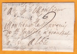 1728 - Marque Postale PEZEN Pézenas, Hérault Sur Lettre Avec Correspondance De 3 Pages Vers Graulhet, Albi, Tarn - 1701-1800: Precursori XVIII