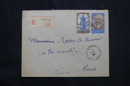 SOUDAN - Affranchissement Plaisant Sur Enveloppe En Recommandé De Kayes En 1939 Pour La France - L 59327 - Storia Postale