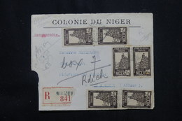 NIGER - Affranchissement Plaisant Sur Enveloppe ( Devant ) En Recommandé De Niamey En 1942 Pour Vichy - L 59328 - Storia Postale