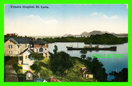 SAINTE LUCIE, ANTILLES - VICTORIA HOSPITAL, ST LUCIA - ANIMATED WITH A SHIP - TRAVEL IN 1932 - PUB. BY CLARKE & CO - - Saint Lucia