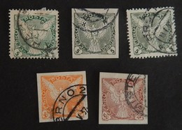 TCHÉCOSLOVAQUIE TIMBRES POUR JOURNAUX  OBLITÉRÉS "AIGLE" ANNÉES 1919/1920 - Zeitungsmarken