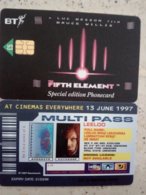 GB UK CARTE A PUCE CHIP CARD FIFTH ELEMENT LEELOO MULTIPASS 5£ UT - BT General