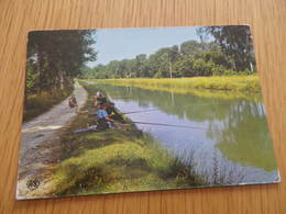 YONNE - FLOGNY - N°1 - Canal - Pêche - Pêcheur - Circulée 1985 Cachet ANCY - Liberté 2,10F - Flogny La Chapelle