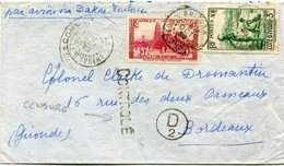 COTE D'IVOIRE LETTRE PAR AVION CENSUREE DEPART ABIDJAN 6 OCT ? COTE D'IVOIRE POUR LA FRANCE - Cartas & Documentos