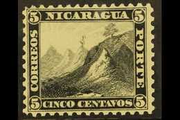 1862  5c Black, SG 2, Very Fine Lightly Hinged Mint. A Lovely Example. For More Images, Please Visit Http://www.sandafay - Nicaragua