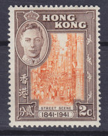 Hong Kong 1941 Mi. 163    2c. King George VI. Street Scene MH* - Ongebruikt