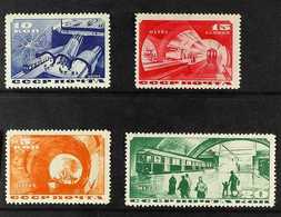 1935  Opening Of Moscow Underground Railway Complete Set (Michel 509/12, SG 688/91), Very Fine Mint, Both 5k & 20k With  - Autres & Non Classés