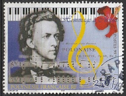 Polynésie Française 1999 N° 603 150e Anniversaire De La Mort De Frédéric Chopin, Compositeur (G6) - Gebruikt