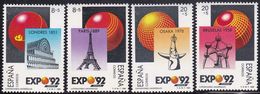 Spain 2877/80 - World EXPO 92 1989 - MNH - 1992 – Sevilla (Spanje)