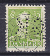 Denmark Perfin Perforé Lochung (G21) 'GK' Gentofte Kommune, Charlottenlund Chr. X. Stamp (2 Scans) - Abarten Und Kuriositäten