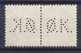 Denmark Perfin Perforé Lochung (Ø08) 'Ø.K.' Det Østasiatiske Kompagni East Asiatic Company Pair Of Chr. Stamps (2 Scans) - Plaatfouten En Curiosa