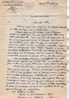 VP17.072  MILITARIA - Guerre 39 / 45 - Lettre De G.BERTRAND Intendant Militaire / Intendance Des Corps De Troupe à DIJON - Documentos