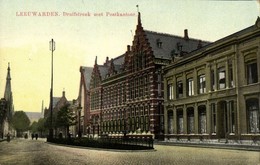 Nederland, LEEUWARDEN, Druifstreek Met Postkantoor (1910s) Ansichtkaart - Leeuwarden