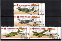 Russia 2011 . Military Aircraft 1945. 4v: 9, 10, 11, 12.  Michel # 1708-11A  (oo) - Oblitérés