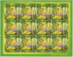 Russia 2011 .EUROPA 2011 (Forests). Sheet Of 12 Stamps.    Michel # 1712 Bg. - Unused Stamps