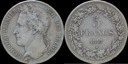 Belgium Leopold I 5 Frank 1847 - 5 Frank