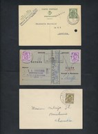 Lot Van 3 Postkaarten KLEIN STAATSWAPEN Met O.a. Stempels TOURNAI MUSEUMS EN BEIAARD , En HERVE CARNAVAL ! - Documents Commémoratifs