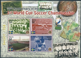 B8594 Nevis Sport Football World Cup Flag Architecture Stadium S/S MNH - 1958 – Zweden