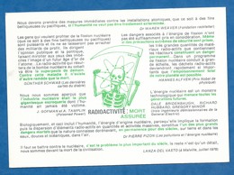 CPM CP Santé Nucléaire écologie Mise En Garde Sur La Radioactivité Et Le Nucléaire Lanza Del Vasto Malville 07/1976 - Santé