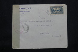 LIBAN - Enveloppe De Beyrouth Pour St Etienne Par Avion En 1940 Avec Contrôle, Affranchissement Plaisant - L 59423 - Lettres & Documents