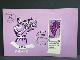 ISRAEL.........Festival 1958......”Grape” - Usati (con Tab)