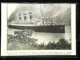 Canal De Panama   - Steam Ship S/S BELGENLAND - Red Star Lines -  Coupure De Presse (encadré Photo) De 1928 - Autres & Non Classés
