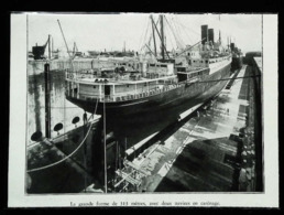 LE HAVRE - Paquebot En "carénage"   - Coupure De Presse (encadré Photo) De 1930 - Autres & Non Classés