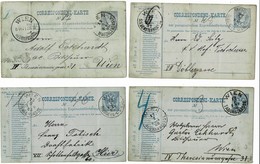 1884 - 1890, 6 Rohrpost-GA, Bedarf, , Verschied. Stempela3647 - Briefkaarten