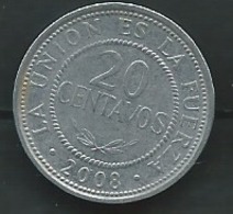 Bolivie 20 Centavos 2008-   Pieb23303 - Bolivia