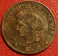 1 Centime 1878 A, Cérès, TTB. - A. 1 Centime