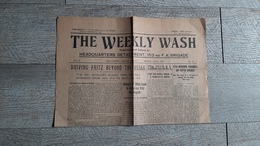 Journal The Weekly Wash Headquarters Detachment 152nd FA Brigade Malicorne Sarthe 1919 Ww1 Guerre - Inglese