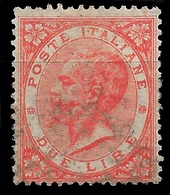 1863 ITALIA - DUE LIRE Usado Sa. L22 VITTORIO EMANUELE Cat. € 300 Sassone - Gebraucht