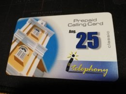 CURACAO NAF 25,- PREPAID I-TELEPHONY THICK CARD  FINE  USED      ** 1697** - Antille (Olandesi)