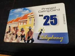 CURACAO NAF 25,- PREPAID I-TELEPHONY THICK CARD  FINE  USED      ** 1698** - Antillen (Niederländische)