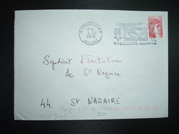 LETTRE TP SABINE 1,30 OBL.MEC.4-12 1979 78 VERSAILLES RP YVELINES + TRI INDEXATION BARRES ROSES Marque à Sec: J0 - Cartas & Documentos