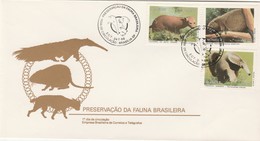 BRAZIL 1988 Protected Fauna FDC - Ohne Zuordnung